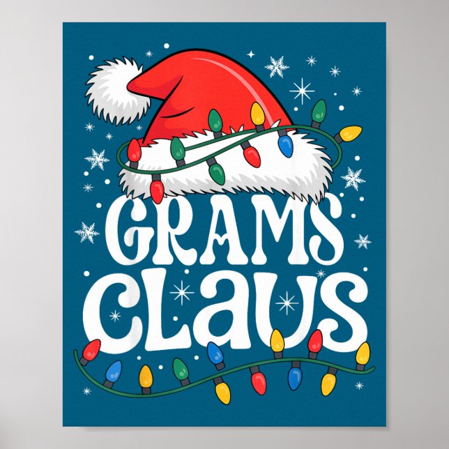 Poster Grams Claus Funny Xmas Christmas Grandma Holiday S (Frente)
