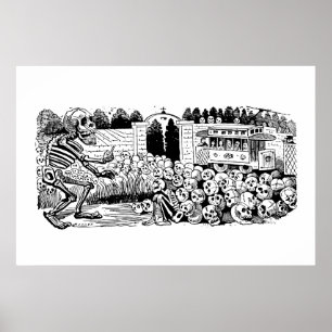 Pôster Gran Calavera Eléctrica por José Guadalupe Posad