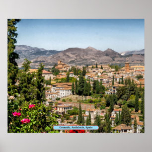 Poster Granada, Andaluzia, Espanha