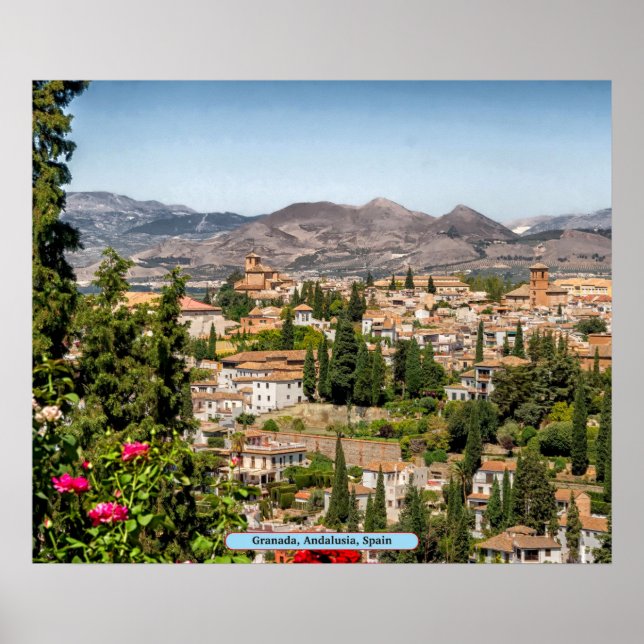 Poster Granada, Andaluzia, Espanha (Frente)
