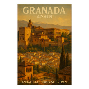 Pôster Granada, Espanha — Andaluzia.