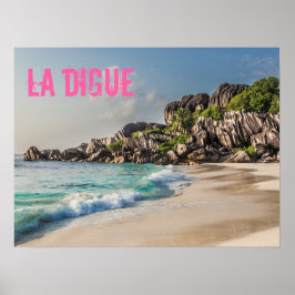 Poster Grand Anse Seychelles La Digue Beach gift