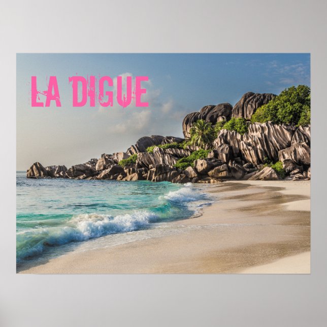 Poster Grand Anse Seychelles La Digue Beach gift (Frente)