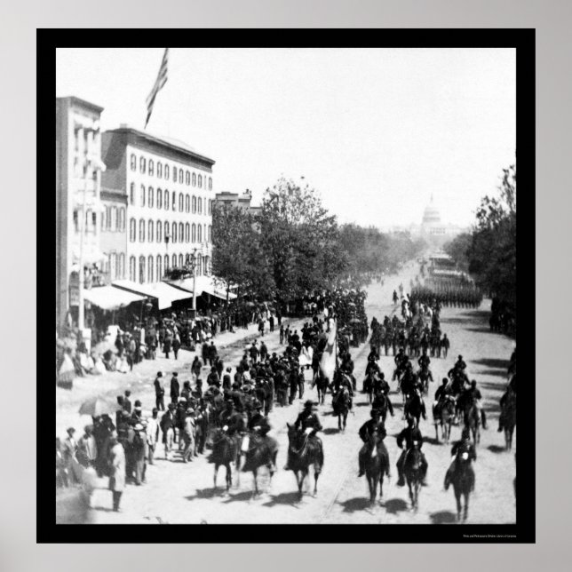 Pôster Grand Army Review em Washington DC 1865 (Frente)