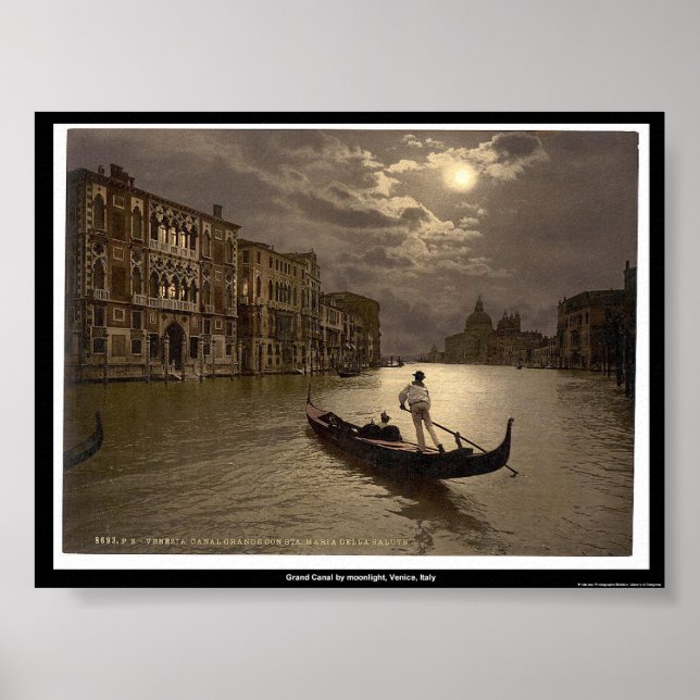 Poster Grand Canal by moonlight, Venice, Italy (Frente)