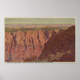 Pôster Grand Canyon, arizona - por do sol no pintado