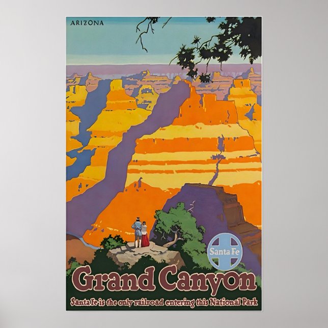Poster Grand Canyon Art Arizona Print National Parks Post (Frente)