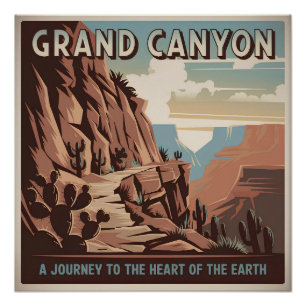 Pôster Grand Canyon EUA vintage