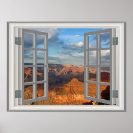 Pôster Grand Canyon Faux Window View USA