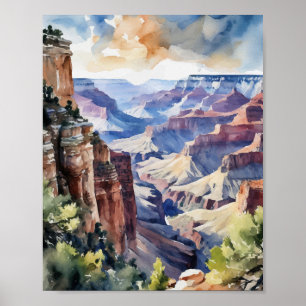 Poster Grand Canyon National Park Arizona Watercolor