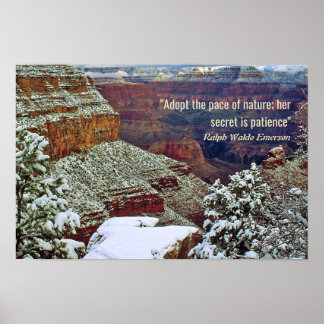 Poster Grand Canyon no Inverno com Citação de Emerson
