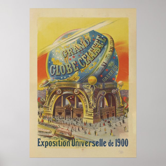 Poster Grand Globe Céleste | Imp. Paul Dupont (Frente)