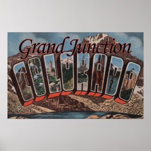 Poster Grand Junction, Colorado - Letra Grande Cenas