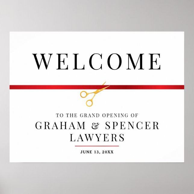 Poster Grand Opening Welcome Sign (Frente)