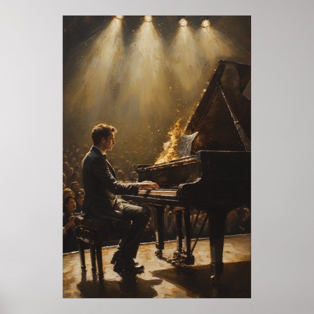 Poster Grand Piano Fiery Performance (Frente)