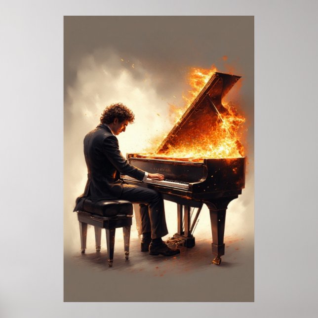 Poster Grand Piano Fiery Performance (Frente)