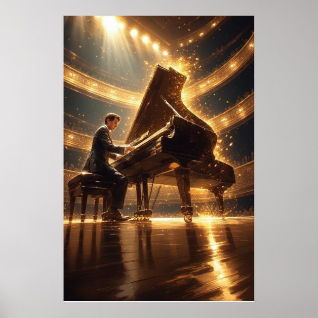 Poster Grand Piano Fiery Performance (Frente)