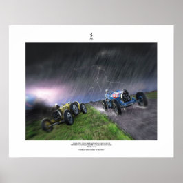 Poster Grand Prix Bugatti - 1er Juin 1930 (scène)