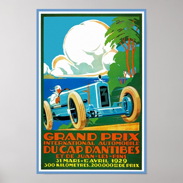 Poster Grand Prix Du Cap d'Antibes (Frente)