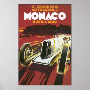 Pôster Grand Prix Mônaco Avril 1930