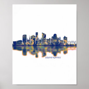 Poster Grand Rapids Skyline