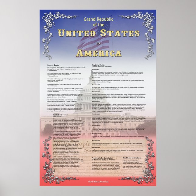 Pôster Grand Republic of the USA (Frente)