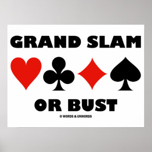 Pôster Grand Slam Ou Bust (Fatos De Cartão Ponte)