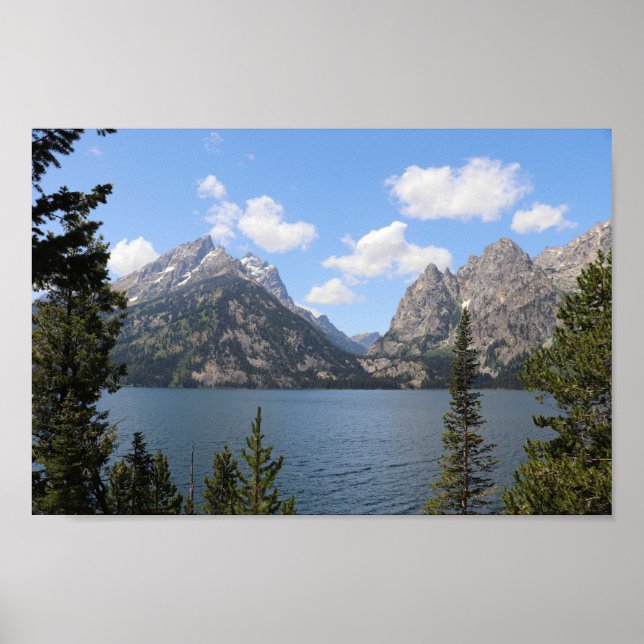 Poster Grand Teton Mounains e Jenny Lake (Frente)