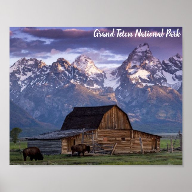 Poster Grand Teton National Park Wyoming Mounpings (Frente)