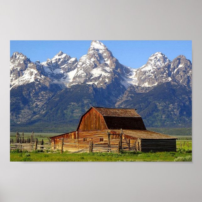 Pôster Grand Tetons Barn (Frente)