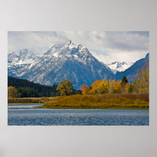 Poster Grand Tetons, do Oxbow, outono