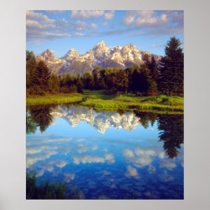 Poster Grand Tetons refletindo no rio Cobra