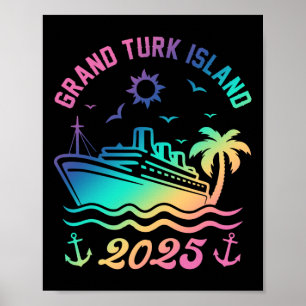 Poster Grand Turk Island 2025 Cruise Vacation Beach Trave