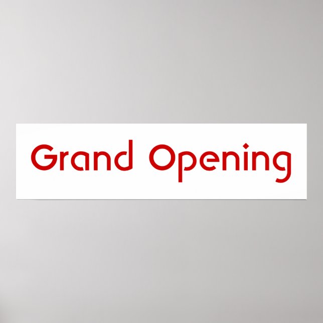 Pôster Grande Abertura (Frente)