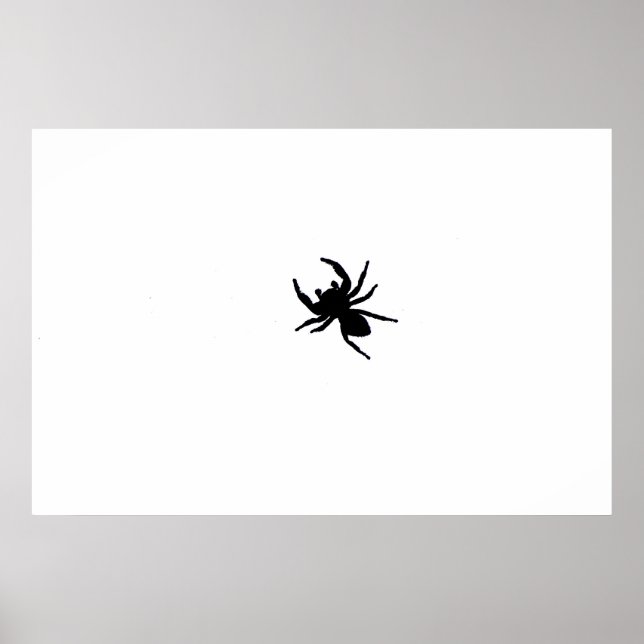 Poster Grande Aranha Negra, Arte Branca (Frente)