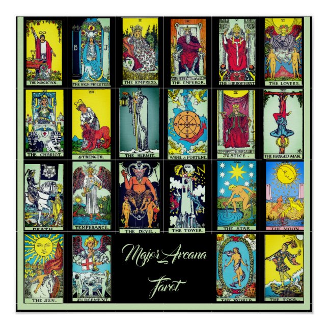 Pôster Grande Arcana Tarot Cards Poster (Frente)