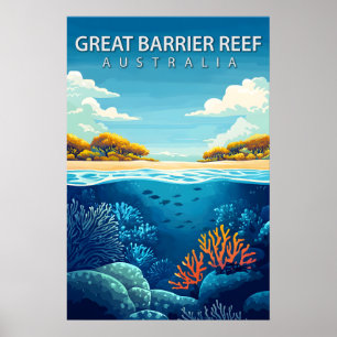 Poster Grande Barreira de Coral Austrália Mar de Coral Vi