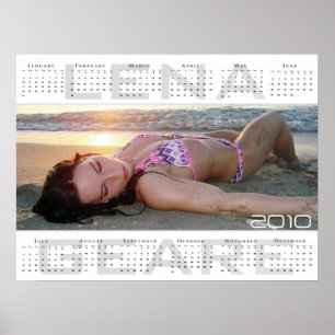 Poster Grande calendário Lena geare 2010