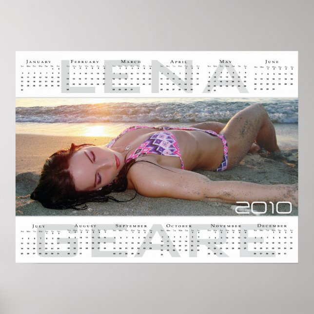 Poster Grande calendário Lena geare 2010 (Frente)