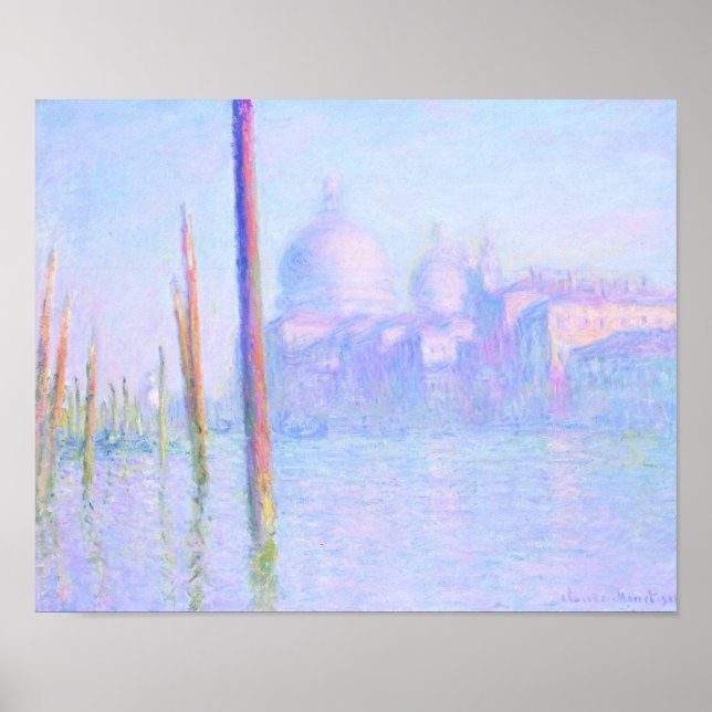 Poster Grande Canal em Veneza (por Claude Monet) (Frente)