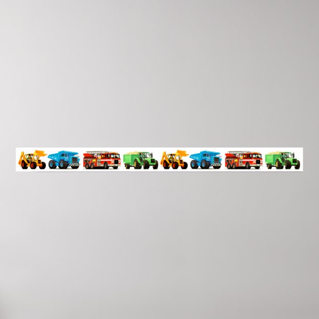 Pôster Grande Crianças Construindo Festas de Arte Truck (Frente)