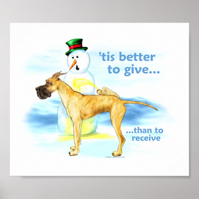 Pôster Grande Dane BTG Brindle (Frente)