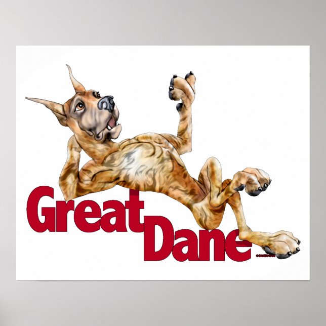 Poster Grande Dane Laid Back Brindle (Frente)