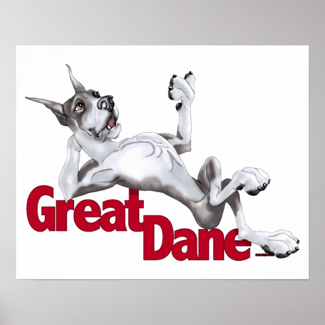 Pôster Grande Dane Laid Back Mantle (Frente)