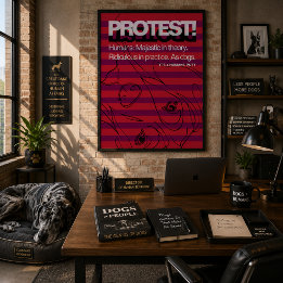 Poster Grande Dane Protesta Humanos São Ridículos