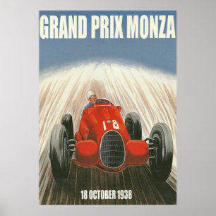 Poster grande de 1938 Prix Monza Italia
