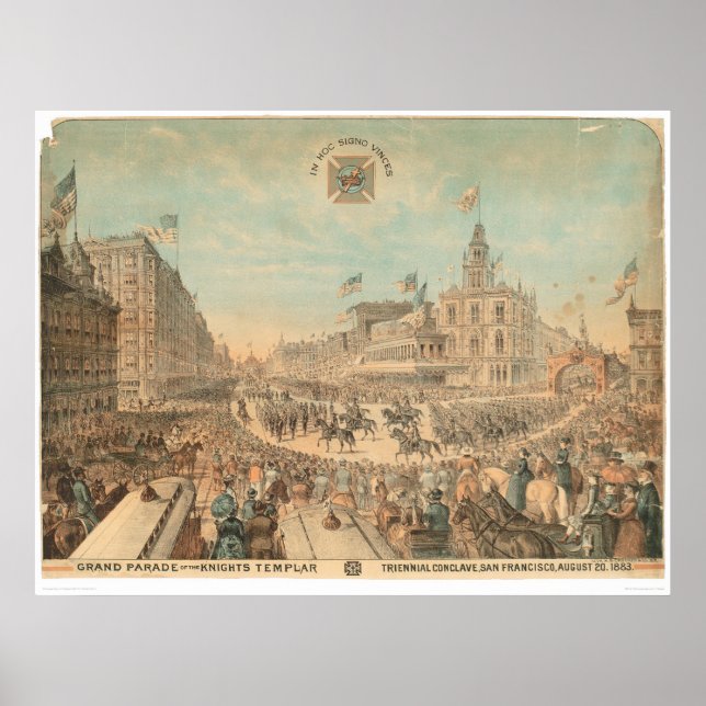 Pôster Grande Desfile dos Cavaleiros Templários (1294A) (Frente)