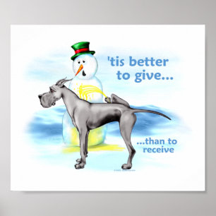 Pôster Grande dinamarquês preto BTG