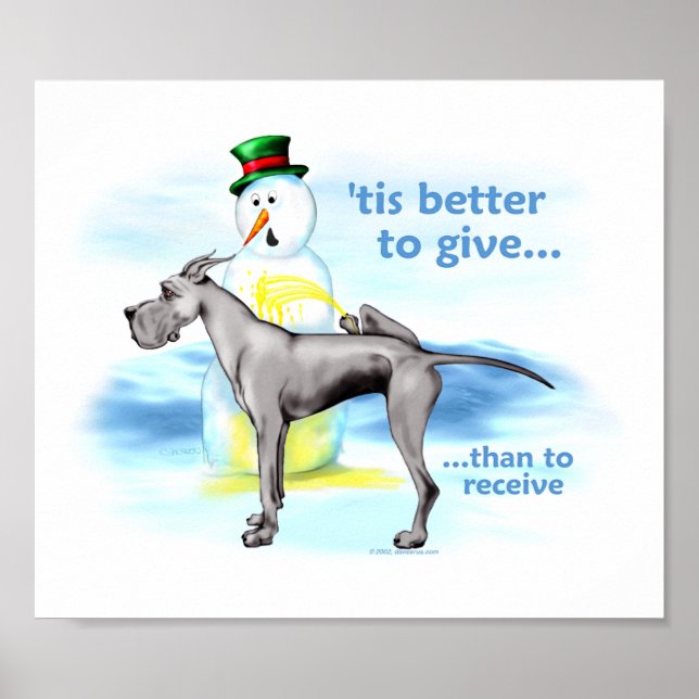 Pôster Grande dinamarquês preto BTG (Frente)