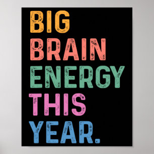 Poster Grande Energia Cerebral Este Ano Engraçado Volta à